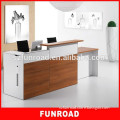 Modern Arc-shaped Reception desk design,tempered glass countertop